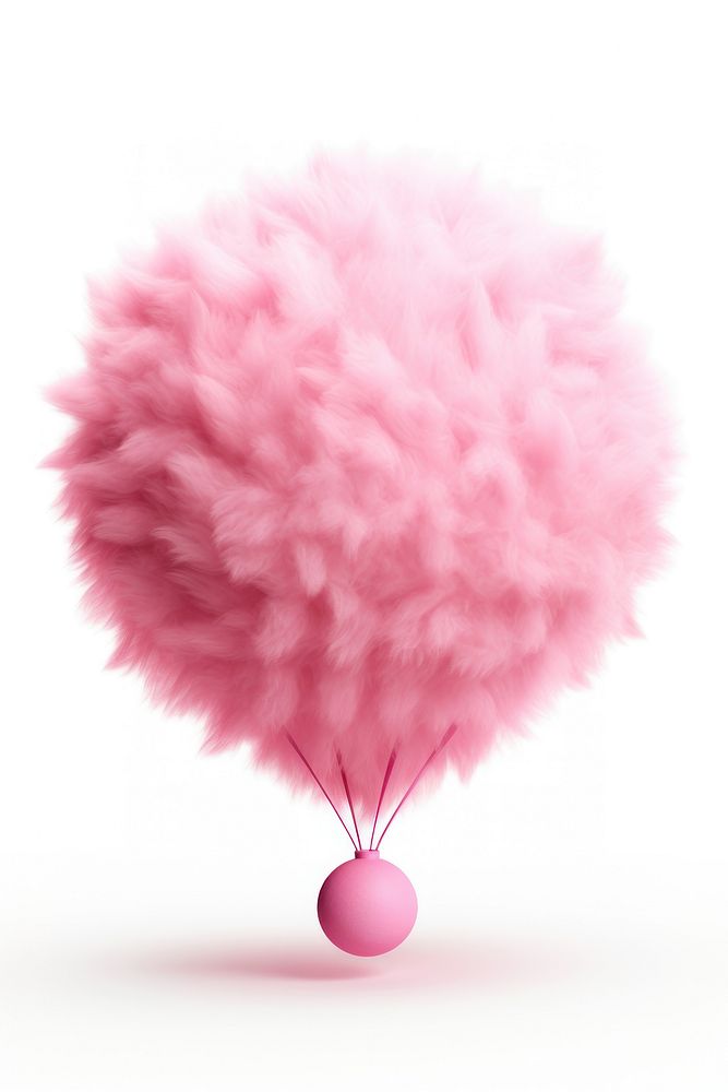 3d render of hot air balloon pink white background celebration.