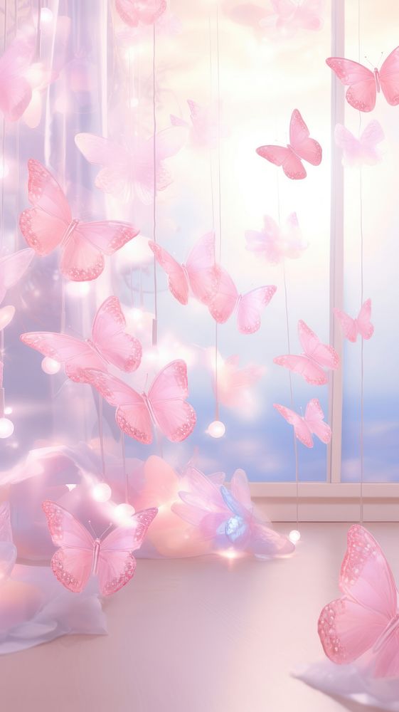 Butterfly petal transparent decoration.