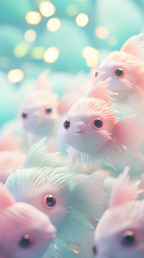 Fish animal bird underwater.