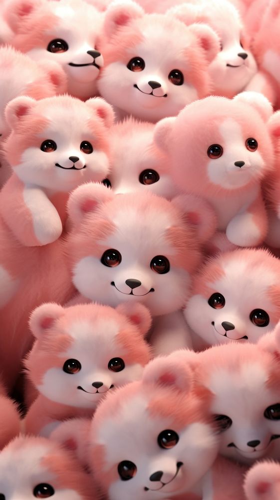 Red panda mammal cute toy.