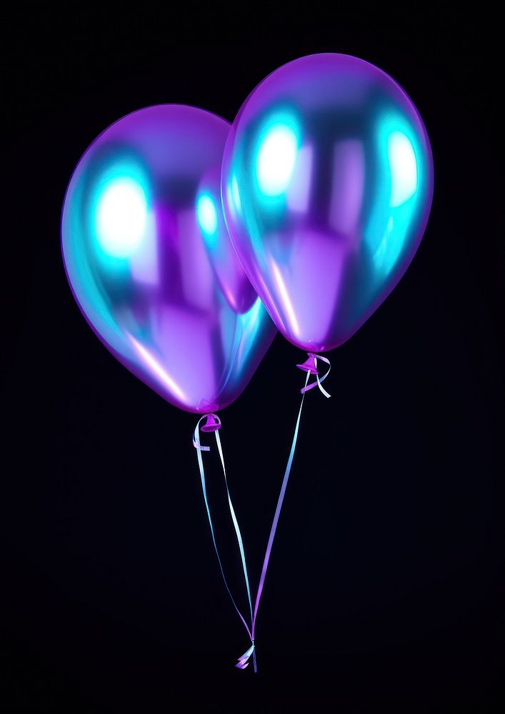 Balloon violet light night.