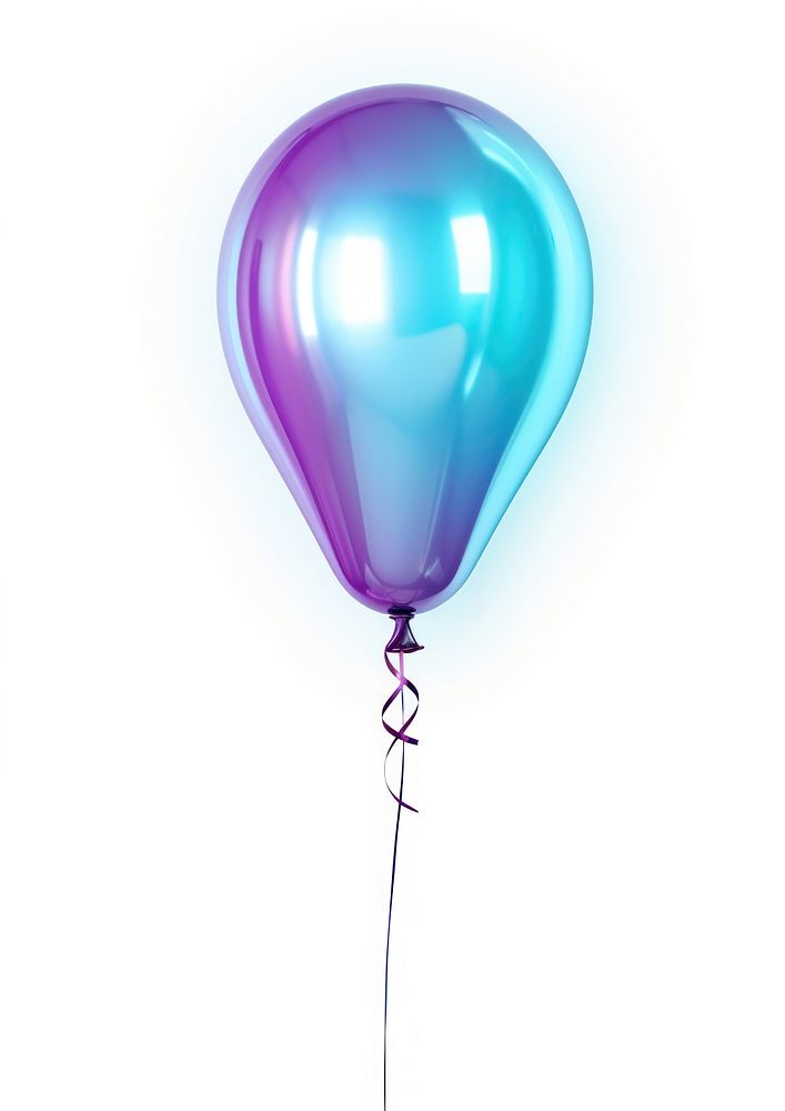 Balloon violet light white background.
