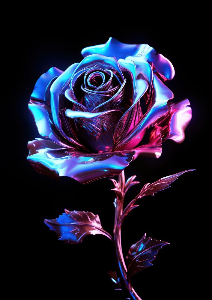 Rose flower light plant.