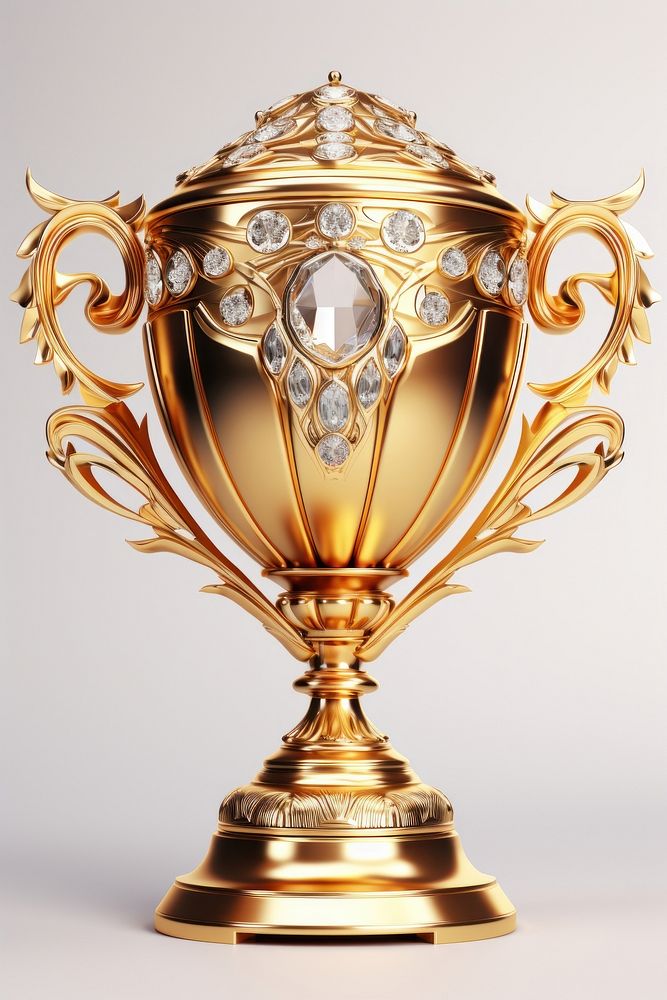 Gold trophy cup achievement decoration chandelier.
