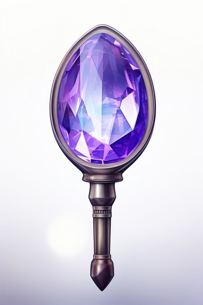 Magnifying glass gemstone amethyst jewelry.