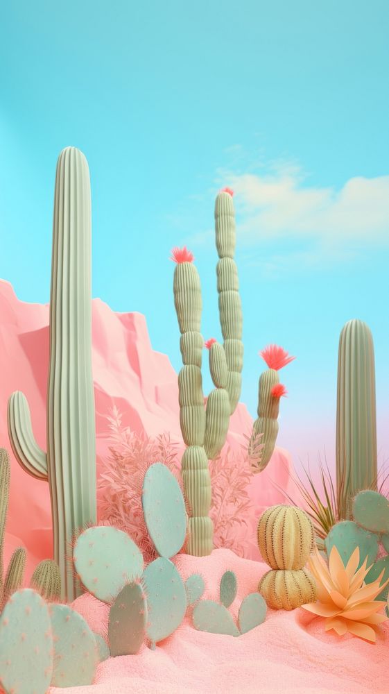 Cactus desert plant tranquility landscape.