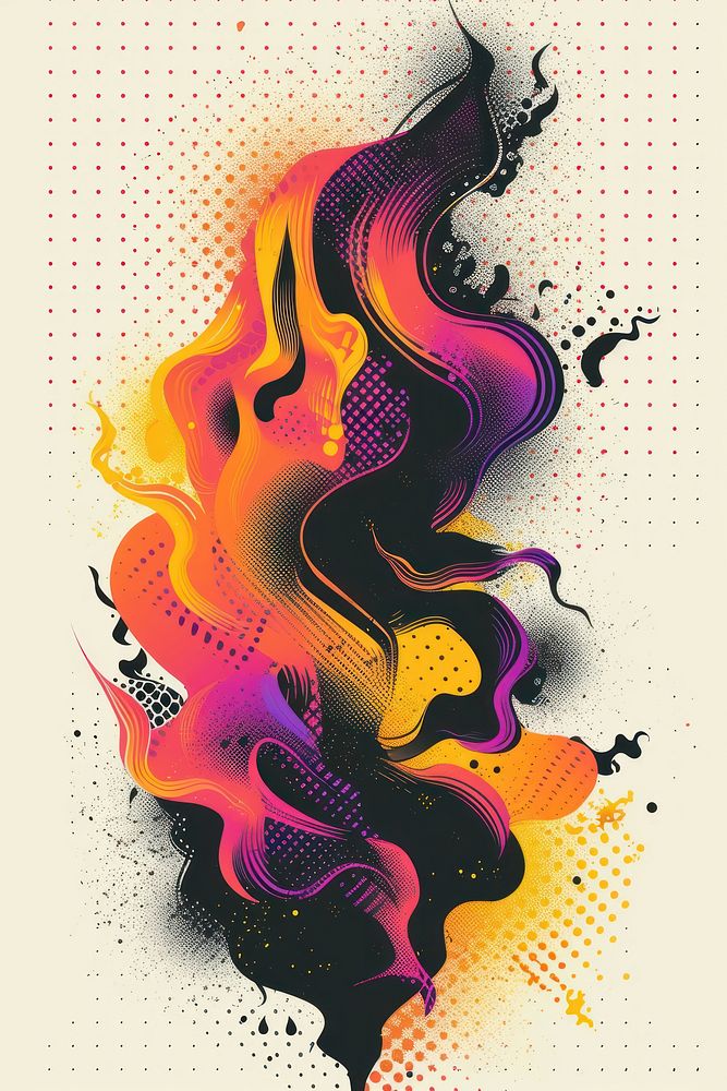 Fire art abstract graphics.