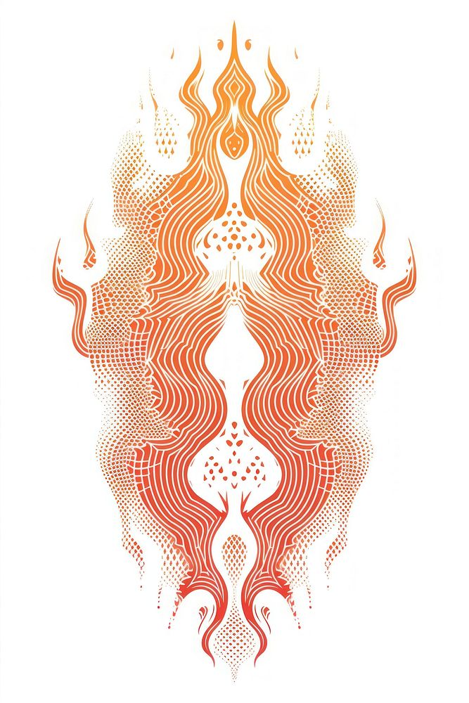 Shape of fire art abstract pattern.