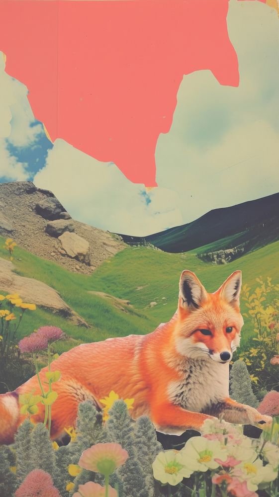 Fox landscape wildlife outdoors.