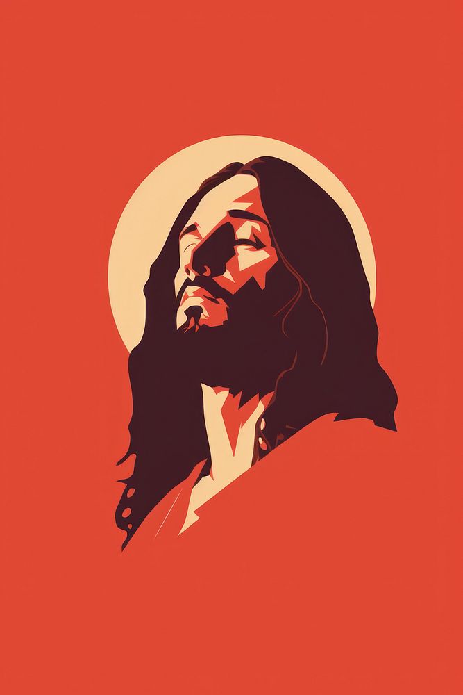 Litograph minimal Jesus adult spirituality creativity.