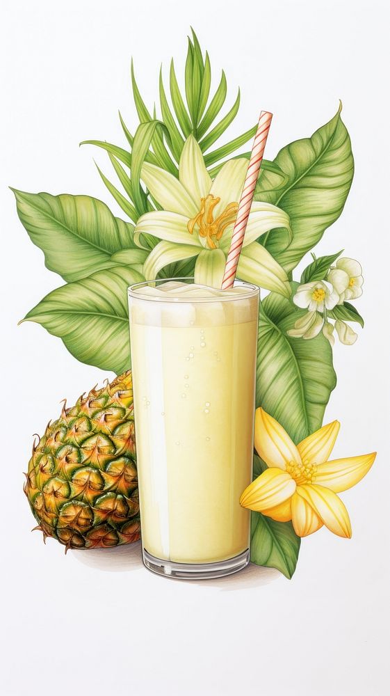 Pineapple smoothie fruit drink plant.