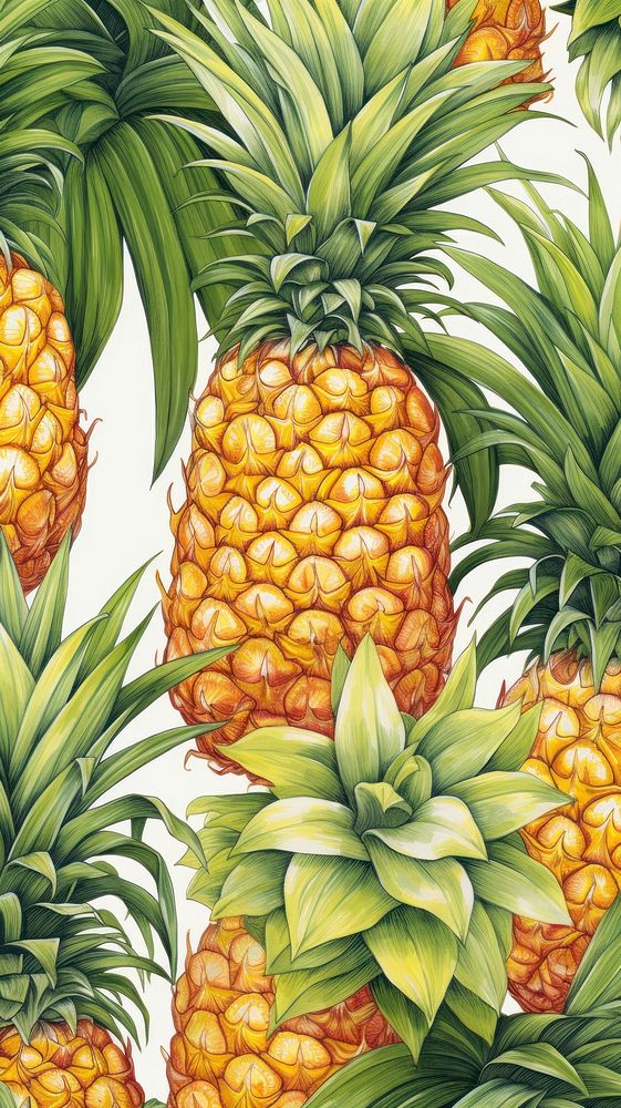 Pineapples pattern plant fruit