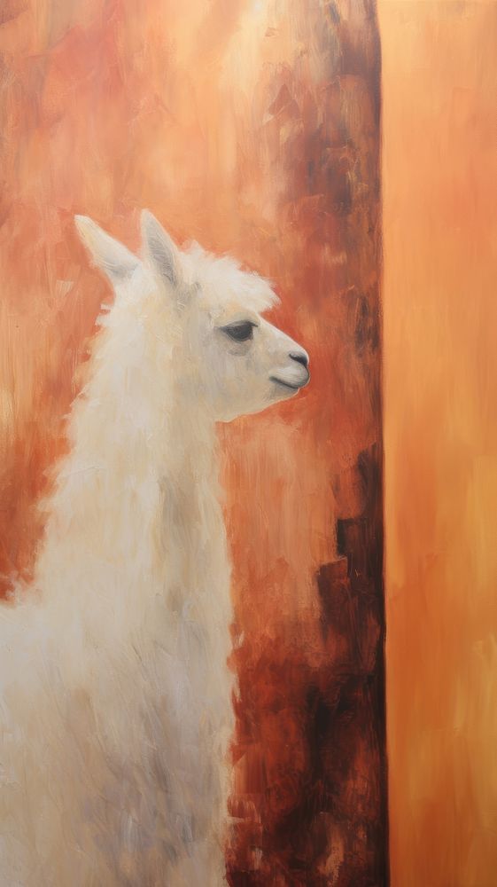 Alpaca art painting animal.