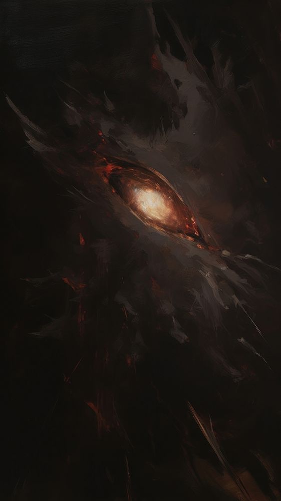 Acrylic paint of eye astronomy painting nebula.