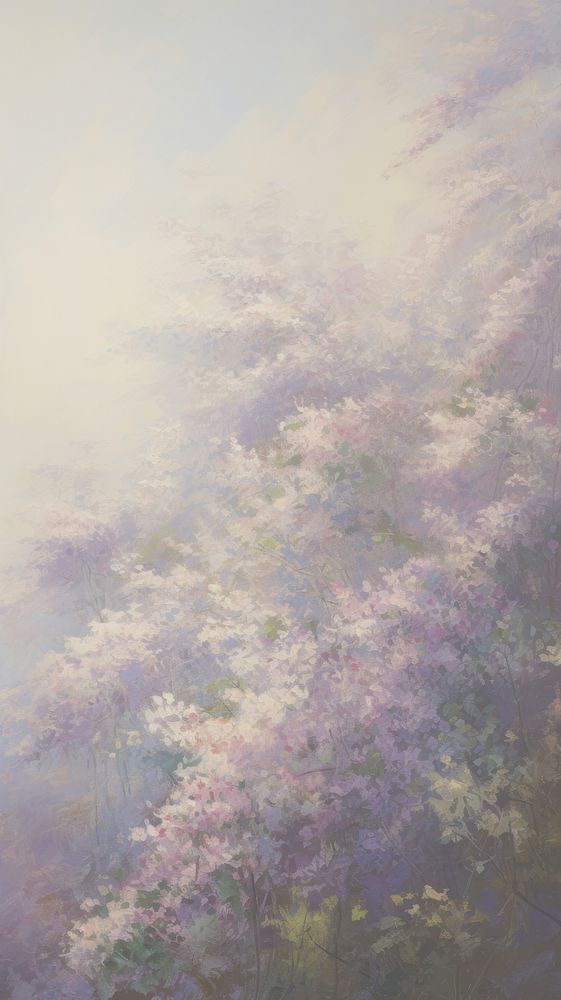 Flower bushes outdoors painting blossom.