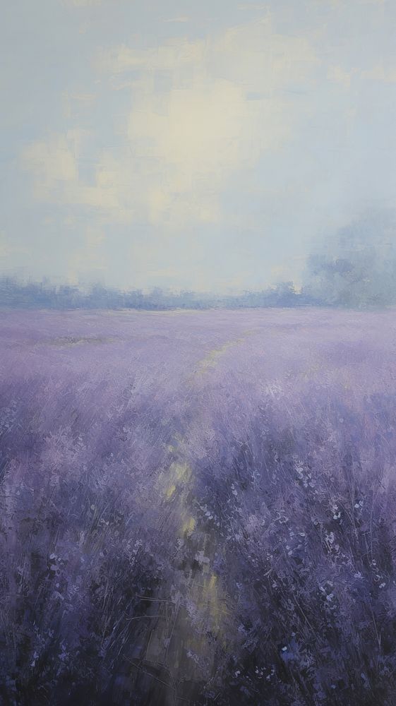 Lavender fields outdoors painting nature.