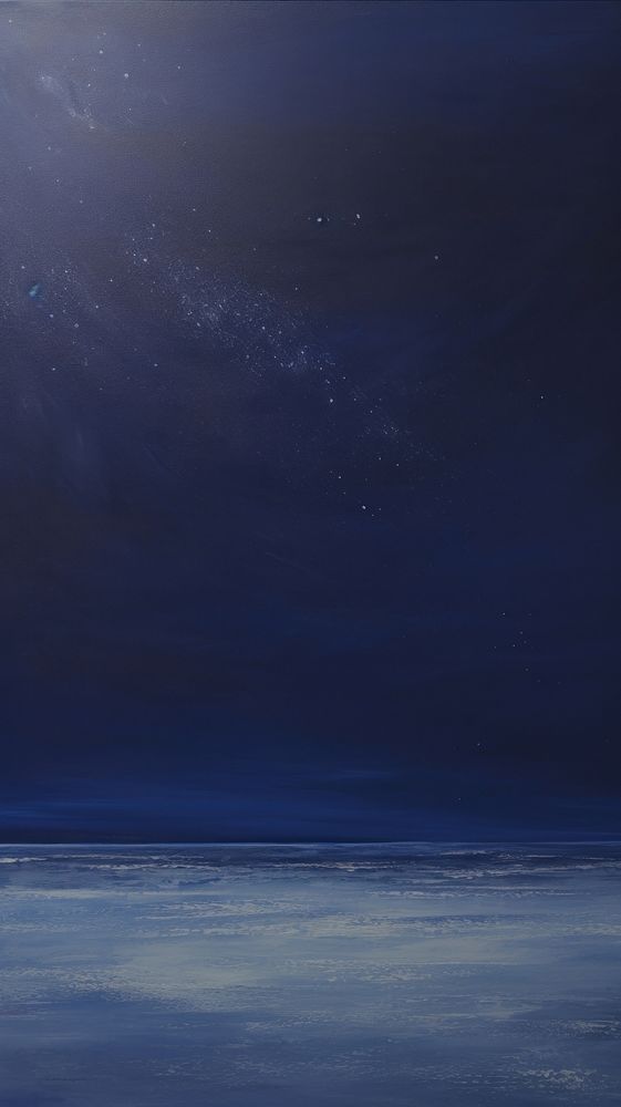 Acrylic paint of night beach astronomy outdoors horizon.