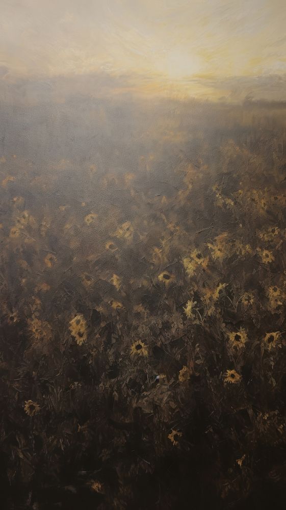 Sunflower fields outdoors painting nature.