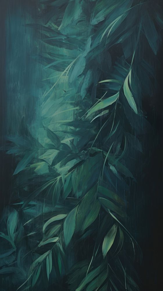 Tropical leaves backgrounds painting nature.
