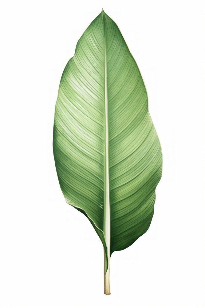 Botanical illustration banana leaf plant xanthosoma freshness.
