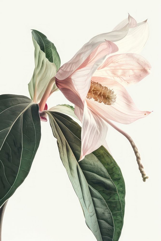 Botanical illustration medinilla flower petal plant.