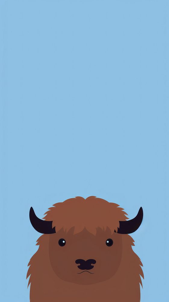 Bison selfie cute wallpaper animal livestock cartoon.