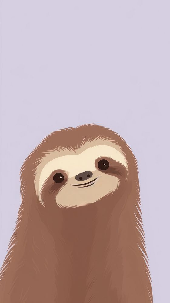 Sloth selfie cute wallpaper animal wildlife cartoon.