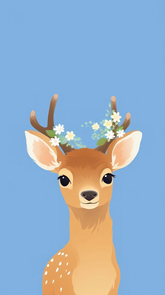 Deer selfie cute wallpaper animal wildlife cartoon.