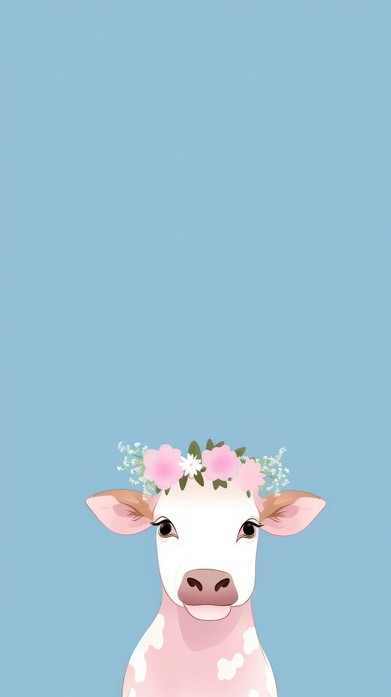 Cow selfie cute wallpaper animal livestock cartoon.
