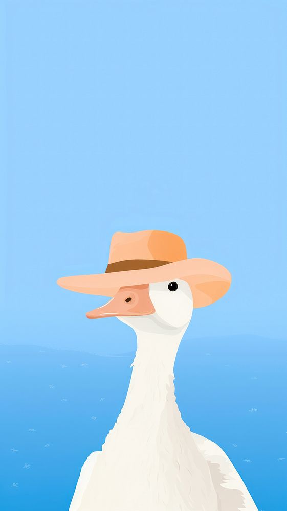 Goose selfie cute wallpaper animal cartoon bird.