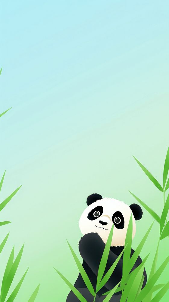 Panda selfie cute wallpaper wildlife cartoon bamboo.