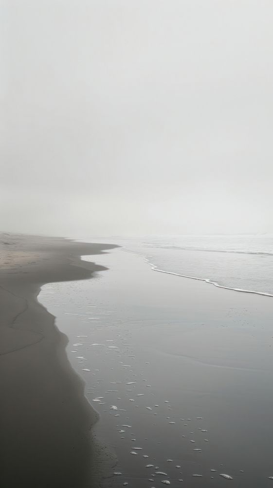 Grey tone wallpaper beach reflection outdoors horizon.