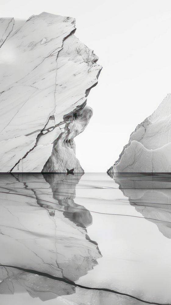 Grey tone wallpaper marble reflection outdoors drawing.