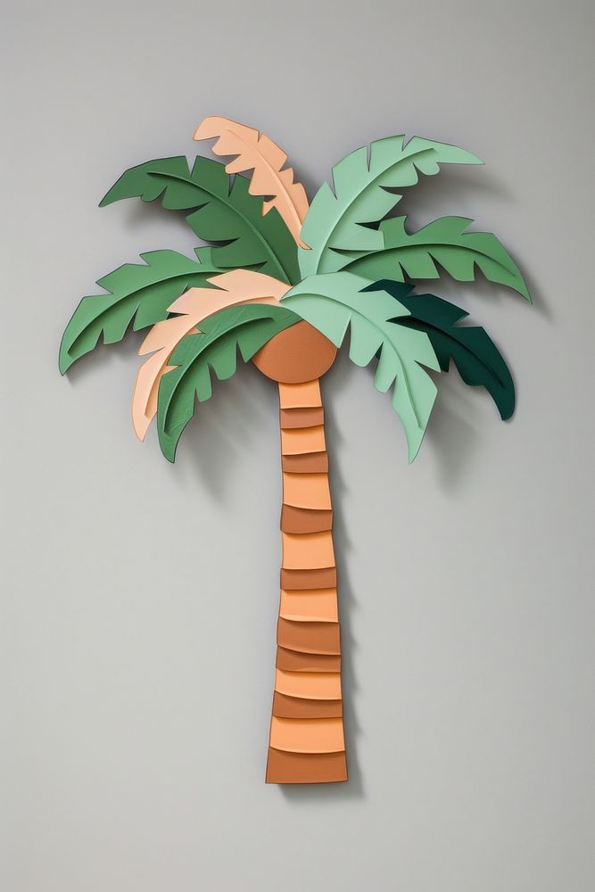 Palm tree plant leaf art.