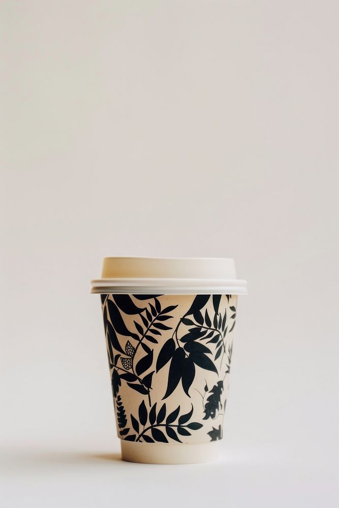 Paper coffee cup porcelain drink mug.