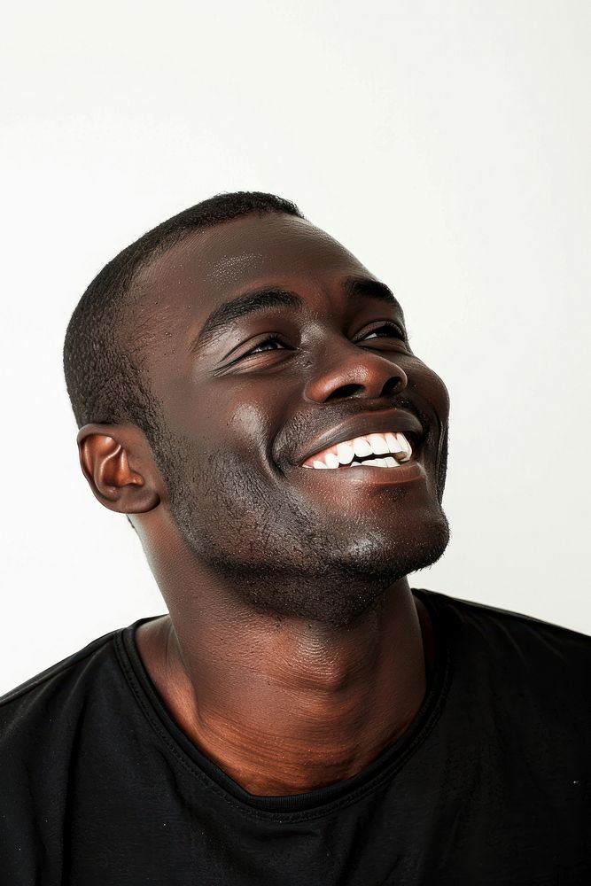 Joyful african american man portrait adult photo.