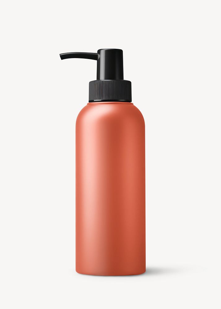 Orange pump bottle