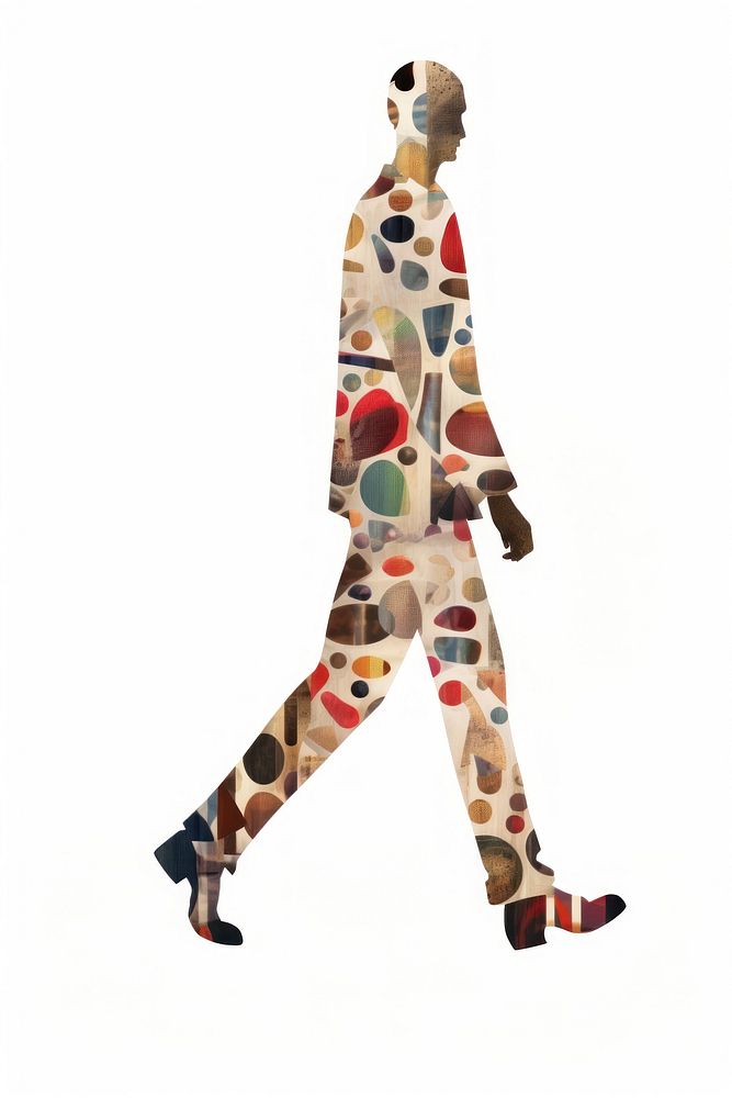 Man walking pattern adult footwear.