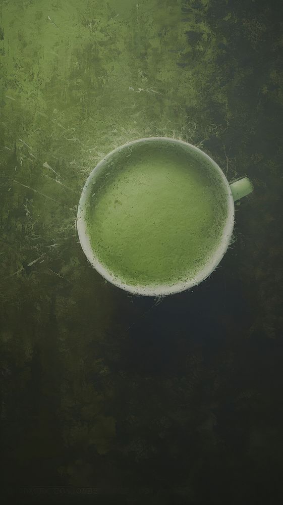 Matcha tea green cup refreshment.