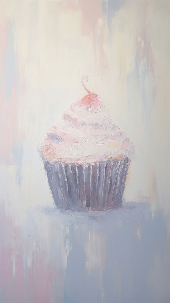 Cupcake painting dessert cream.