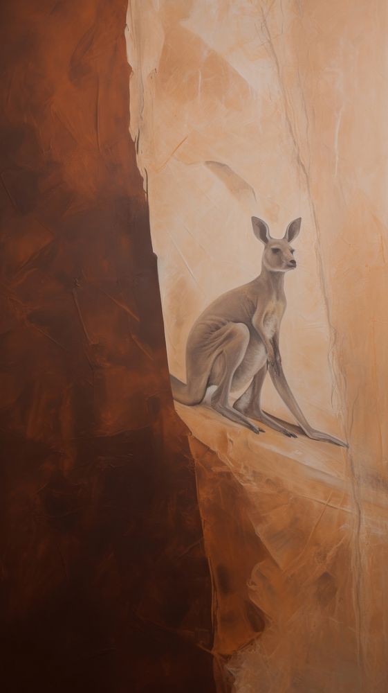 Kangaroo animal mammal art.
