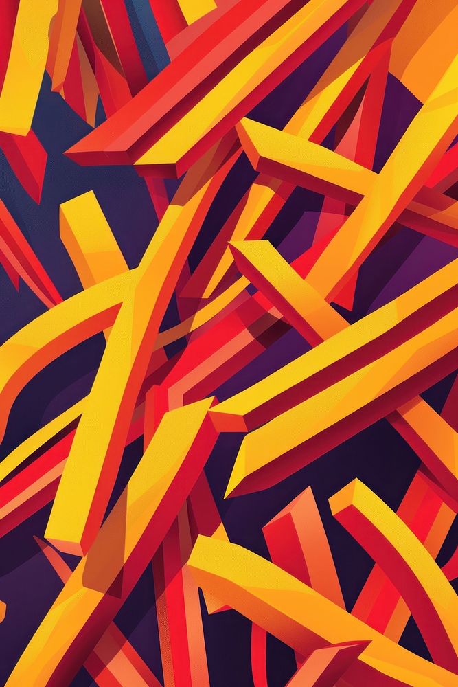 Colorful fries on contrast background art backgrounds line.