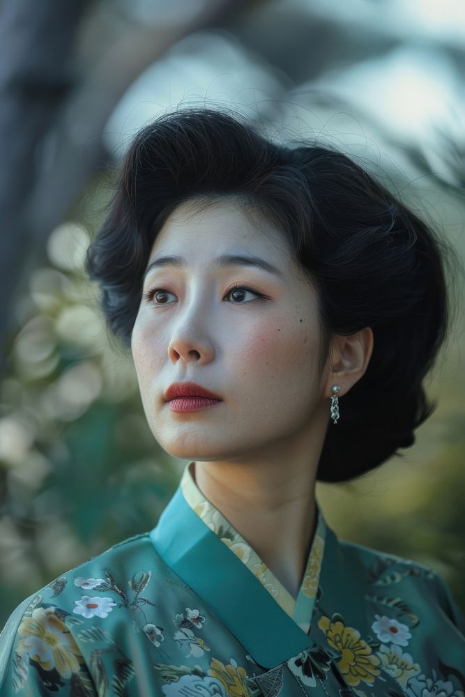 Common Korean woman portrait fashion adult.