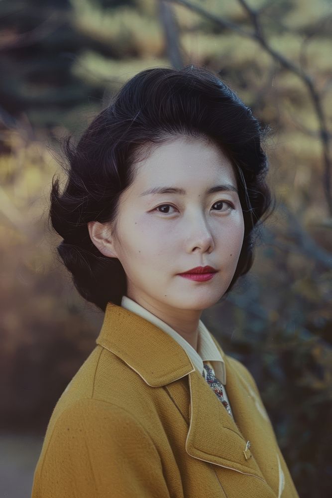 Common Korean woman portrait adult photo.