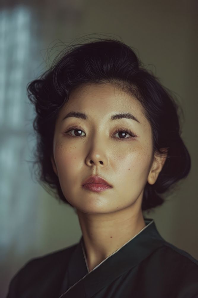 Common Korean woman portrait adult photo.