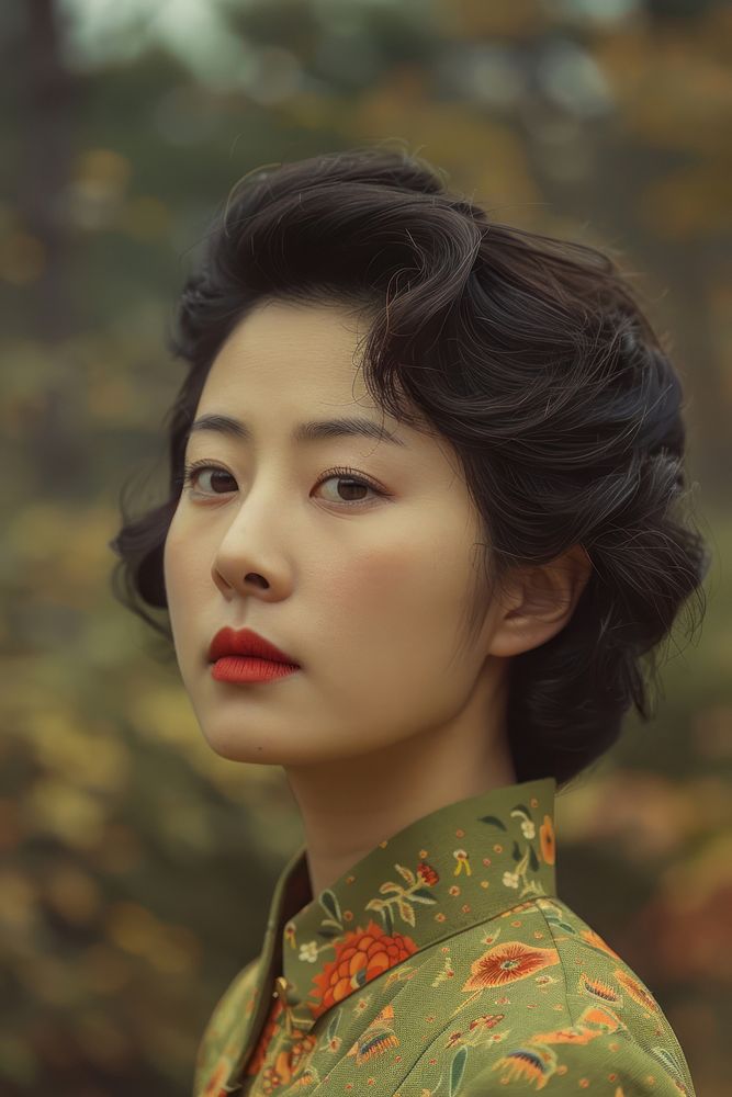 Common Korean woman portrait adult contemplation.