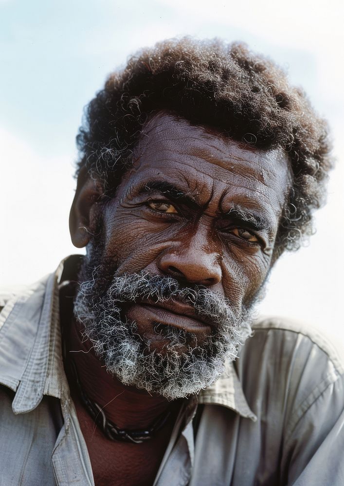 Fiji fisherman man portrait adult photo.