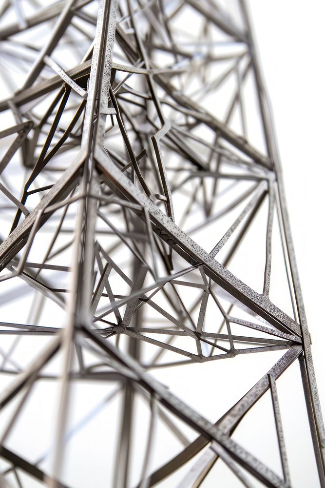 Cutout of a metallic telecom tower backgrounds architecture technology.