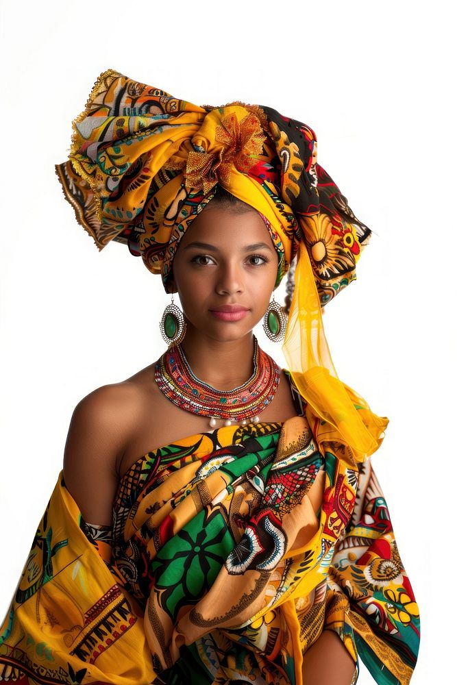 Young brazilian woman tradition portrait clothing.