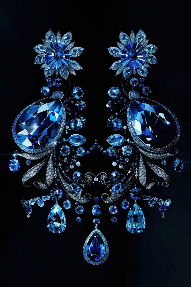 Photography of earrings gemstone jewelry diamond.